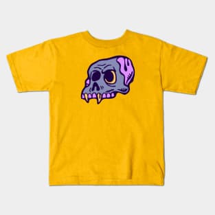 Wild West cartoon skull Kids T-Shirt